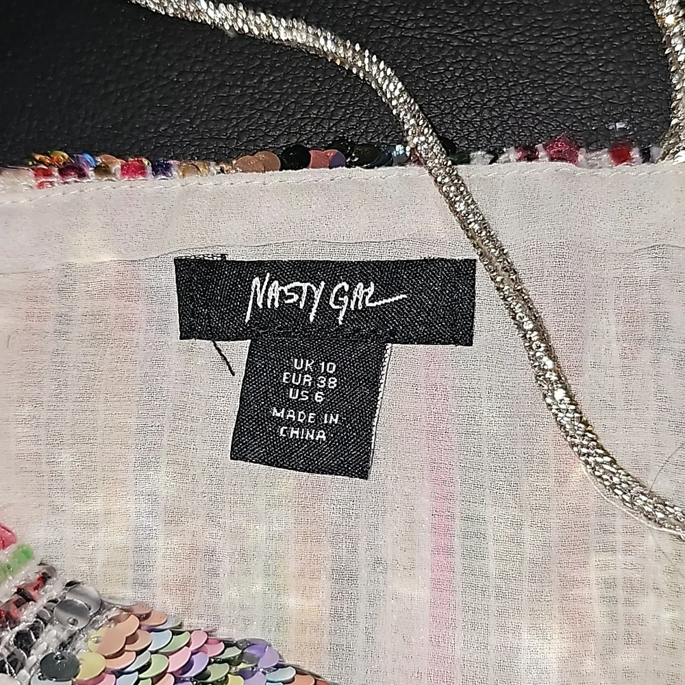 Nasty Gal Sequined Checkerboard Camisole (6) - Picture 3 of 6